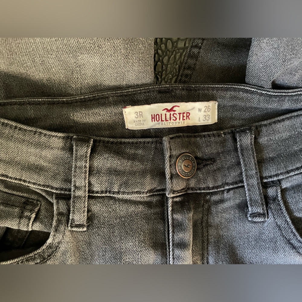 Hollister Black High Waist Flare Denim Jeans - Picture 4 of 6